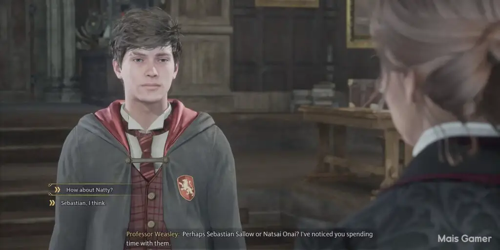 Você deve ir para Hogsmeade com Natty ou Sebastian